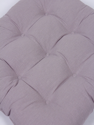 Комплект подушек на стул с завязками (бязь) 2 шт. / Светло-серый