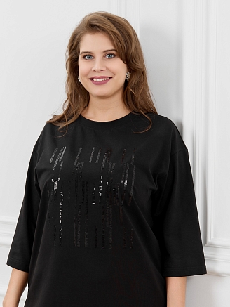 Женская футболка Майна-1 Ф-127 / чёрный