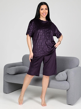 Женский костюм Чиэра-Жаккард / сливовый