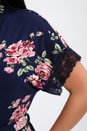 Женский халат вискоза Венера / Розы макси