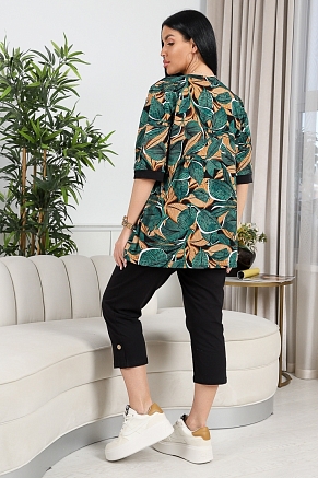 Женский костюм Листья 634 / зеленый