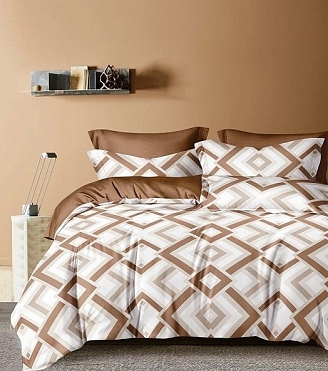 Постельное белье сатин "Седьмое небо" на молнии / Расцветки в ассортименте