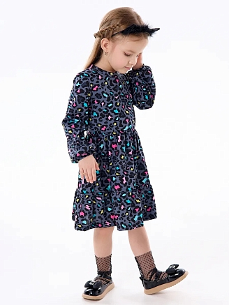 Детское платье "Умница" / Леопард цветной