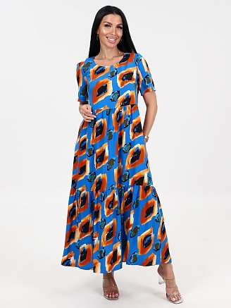 Женское платье макси ПлШ-455 / Бирюза