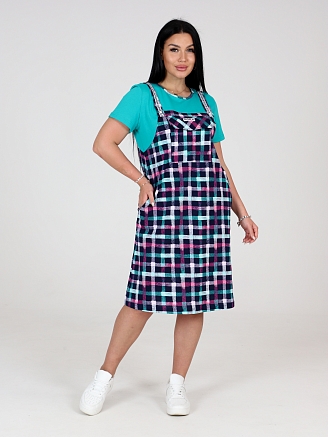 Женское платье Страйк ПлК-52 / Зеленый фон