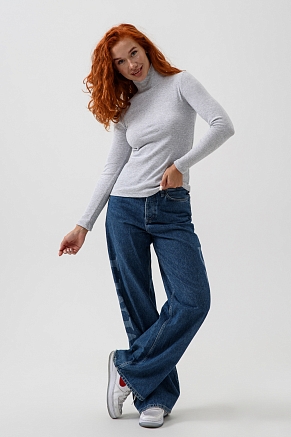 Женская водолазка 14439 / серый меланж