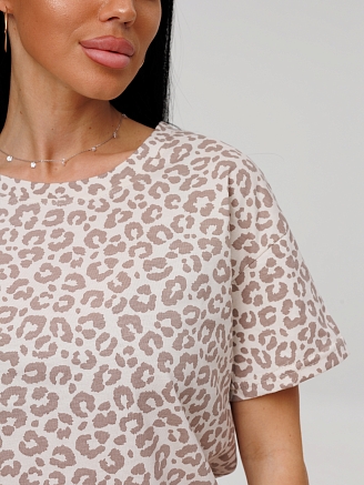 Женская пижама П-98(К) / Коричневый (леопард)