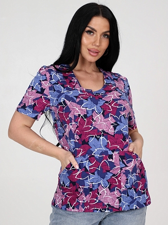 Женская туника ТК-562-ФУТ / Кленовые листья