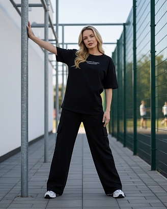 Женский костюм Нила-2 (на рост 175 см) / чёрный