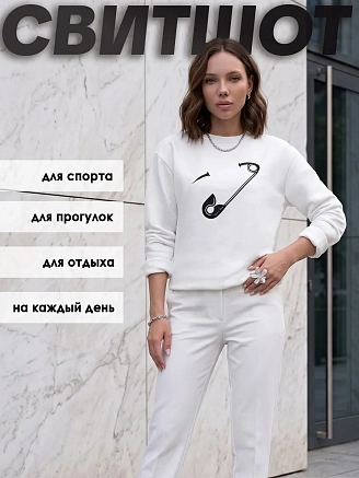 Женская толстовка Аниме / булавка белый