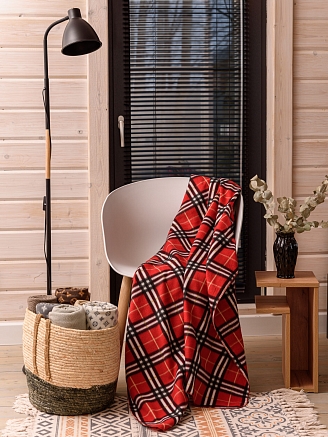 Плед флисовый арт. ПФ130 / Бордовый