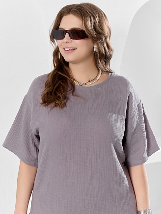 Женская блузка Вуаль-4 / серый