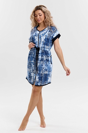 Женский халат 36993 / синий