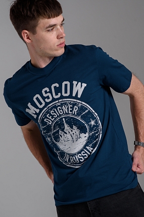 Мужская футболка 8503/1 / изумруд+Москва