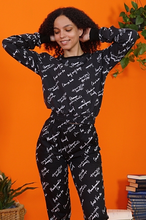 Женский свитшот 15360 / черный