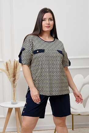 Женский костюм с шортами 8465 / меандр