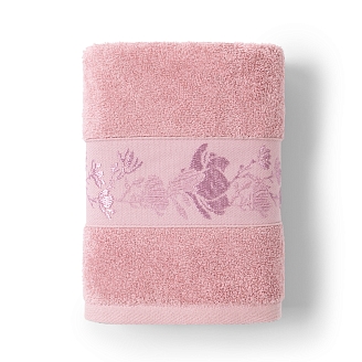 Полотенце махровое "Хорошо Дома" Магнолия / Чайная роза