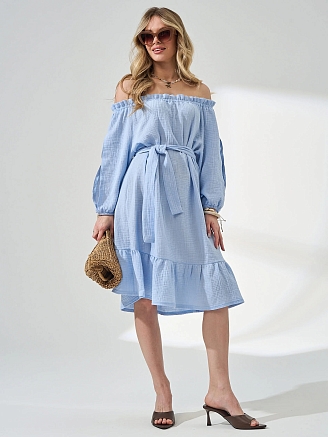 Женское платье "Романтика" 2474-Мус / Голубой