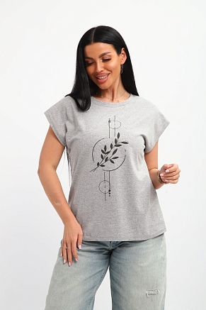 Женская футболка 85671 / серый