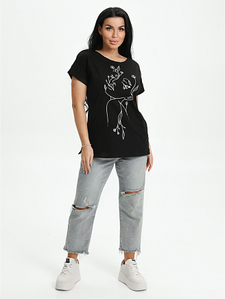 Женская футболка Ариадна / Черный