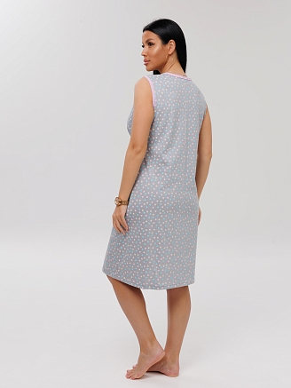 Женская сорочка для беременных Сор-80 (К) / Розовый (горох)