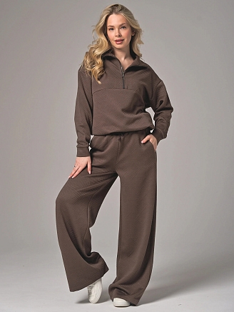 Женский костюм "Жаккард" 2450-Жак / Коричневый