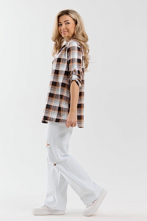 Женская рубашка 36988 / коричневый