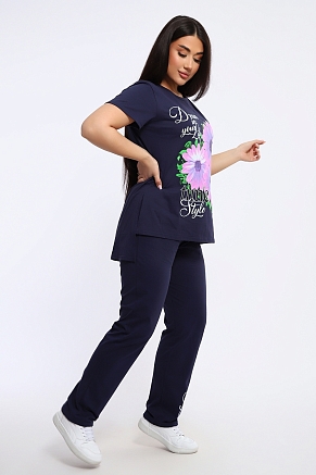 Женский костюм Герберы 646 / Темно-синий