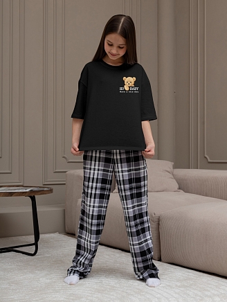 Детский костюм для девочки Мишель-1 КД-390 / чёрный