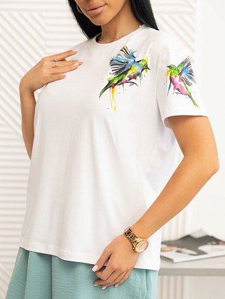 Женская футболка мод.2059 / Белый