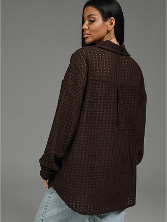 Женская рубашка Стелла / Шоколад