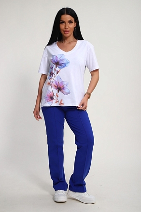 Женский костюм 19138 / васильковый