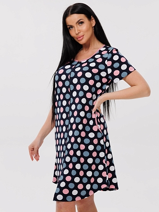 Женский халат Х-156(К) / Серый (горох)