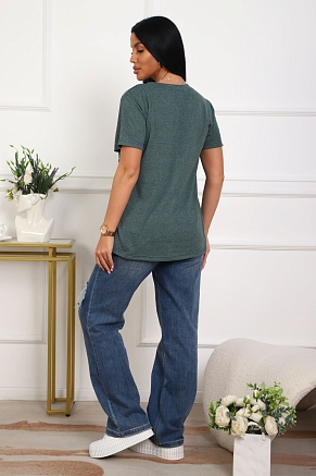 Женская футболка 29540 / зеленый