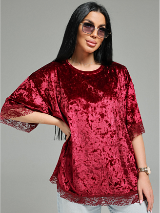 Женская футболка Андреа / Бордо