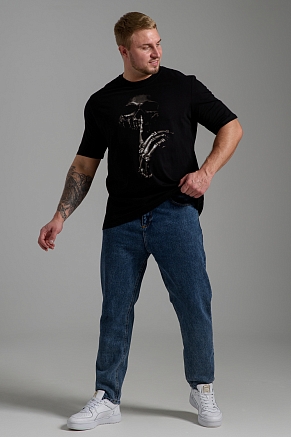 Мужская футболка 8545 / черный+жест