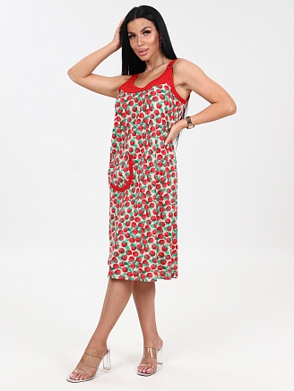 Женский сарафан Матрешка-2 СК-2206 / Малина на экрю