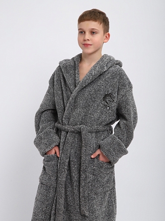 Детский халат "Отдых" / Серый