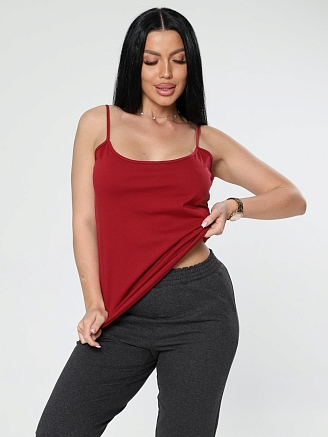 Женская майка Долси / бордовый