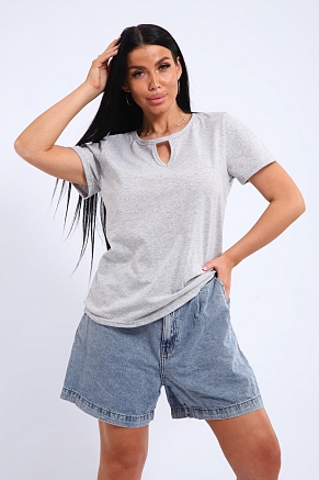 Женская футболка 33603 / серый меланж