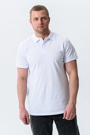 Мужская футболка поло 14401 / белый