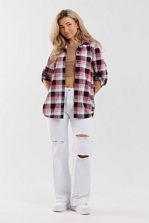 Женская рубашка 36988 / красный