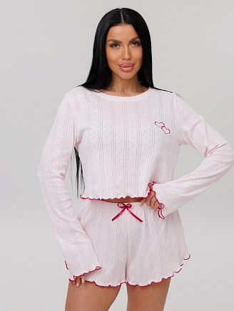 Женская пижама П-105(Трн риб) / Пудровый