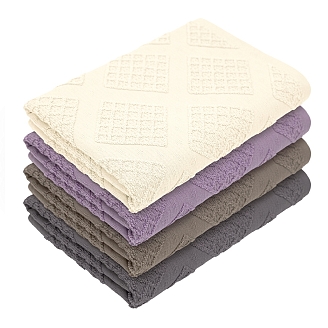 Махровое полотенце УЗБ Чимган м7808 / Кремовый