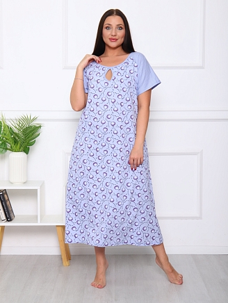 Женская ночная сорочка М-090 / верба серая