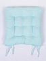 Комплект подушек на стул с завязками (бязь) 2 шт. / Светло-бирюзовый