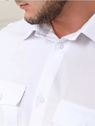 Мужская рубашка форменная Полиция (короткий рукав) / Белый