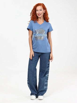 Женская футболка Колеус / индиго