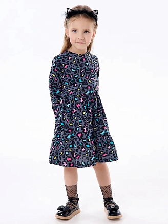 Детское платье "Умница" / Леопард цветной