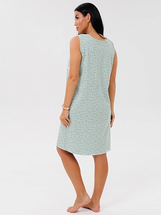 Женская сорочка Сор-15(К) / Фисташковый (цветочки)